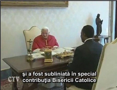 Benedict XVI: În audienţă preşedintele Republicii Congo