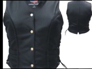 Ladies Braided Front & Back Vest with Side Laces