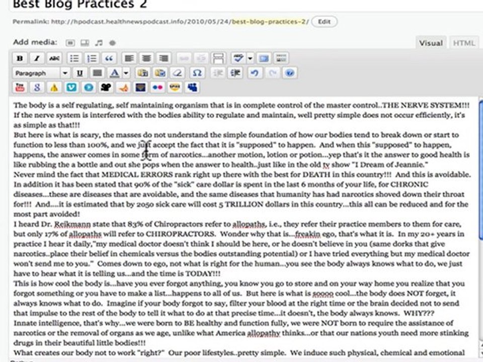 Video Marketing Blogging in WordPress