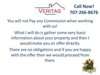 Sell Home or House Fast! Napa, California