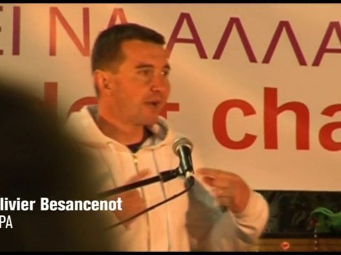 Olivier Besancenot en el mitin Europa debe cambiar de base