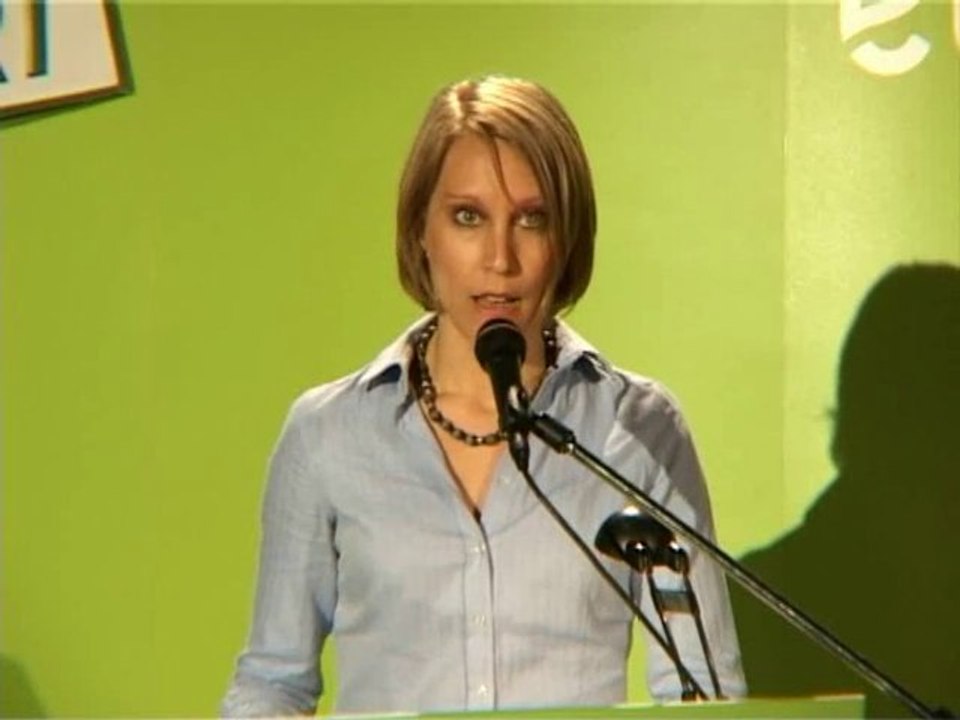 Juliette Boulet au congrès socio-économique d'Ecolo, 05/2010