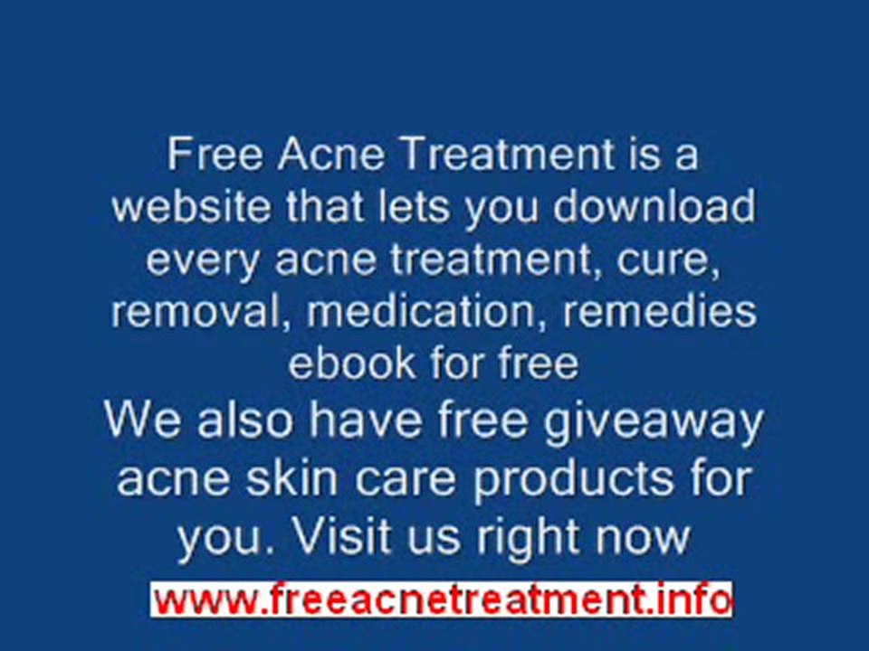Acne Treatment Free Natural Acne Solution Ebook