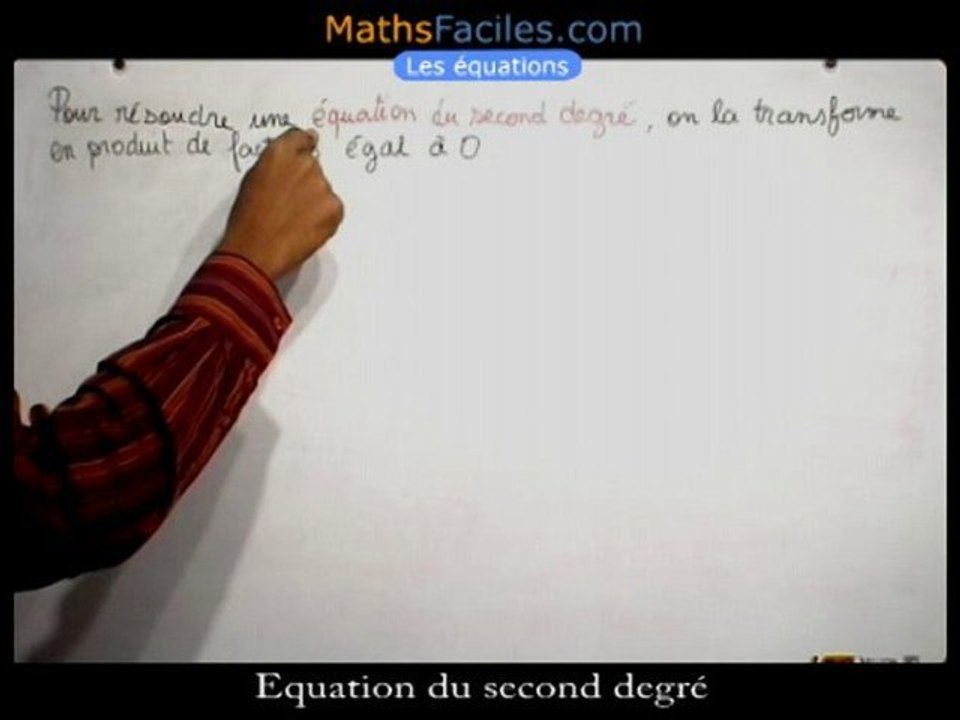 Maths Faciles - Equations - Seconde