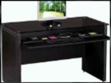 Black Glass Computer Desk