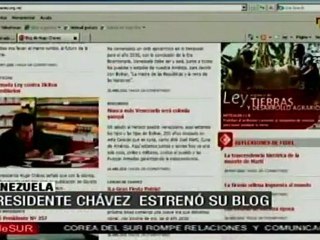 Presidente Chávez estrenó su blog