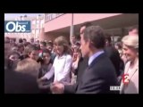 Sarkozy visé par une bouteille d'eau à Beauvais