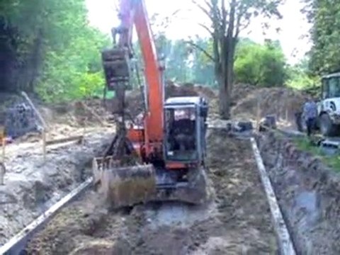 fin du terrassement, maison passive à bondues