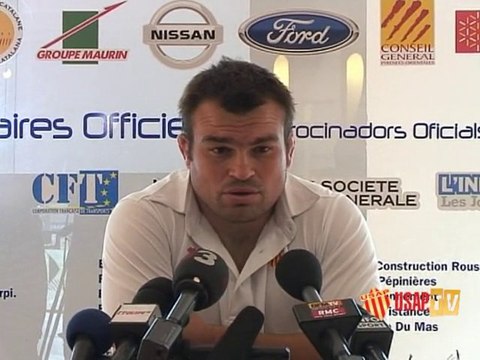 Conférence de presse au Stade Aimé Giral pour la Finale 2010