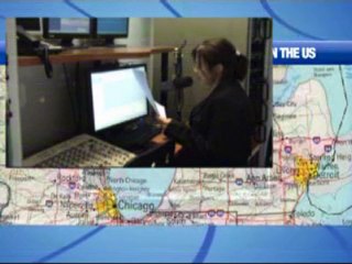 Séance d'enregistrement d'une chronique pour France 24