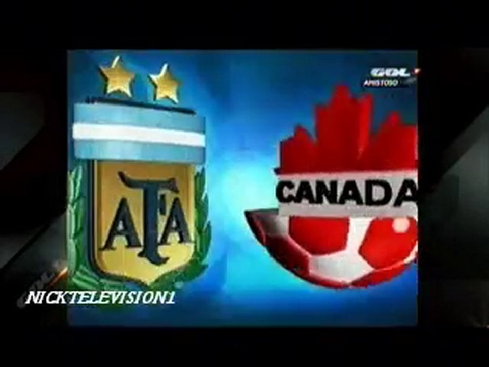 ARGENTINA 3-0 CANADA DI MARIA(amistoso) 25-05-2010