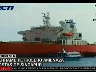 Intentan contener derrame petrolero en sureste asiático