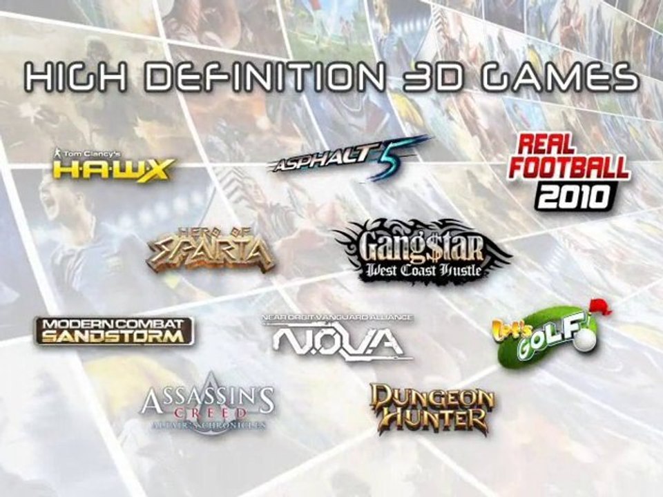 Gameloft : Les jeux 3D HD pour les téléphones Androïd