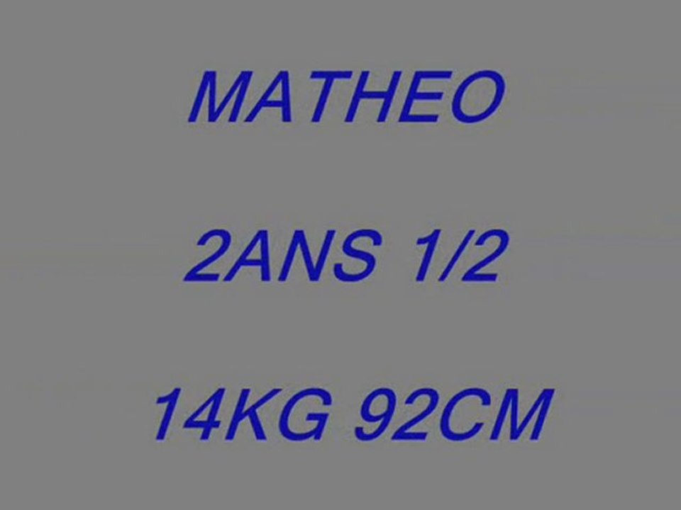 MATHEO 2ans et demi
