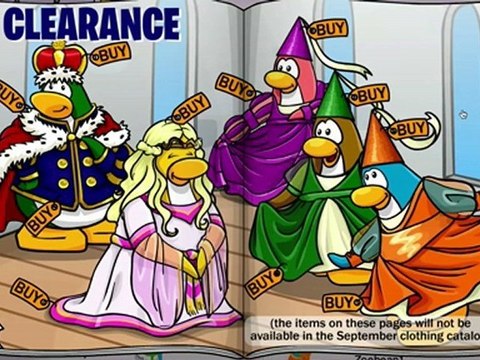 Club Penguin Clothing Catalog Cheats for August, 2009