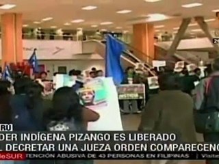 El líder indígena Pizango es liberado al decretar una juez