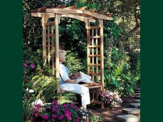 Wood Arbors Create a Grand Entrance to your Garden