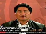 Organizaciones sociales apoyan retorno de Pizango a Perú