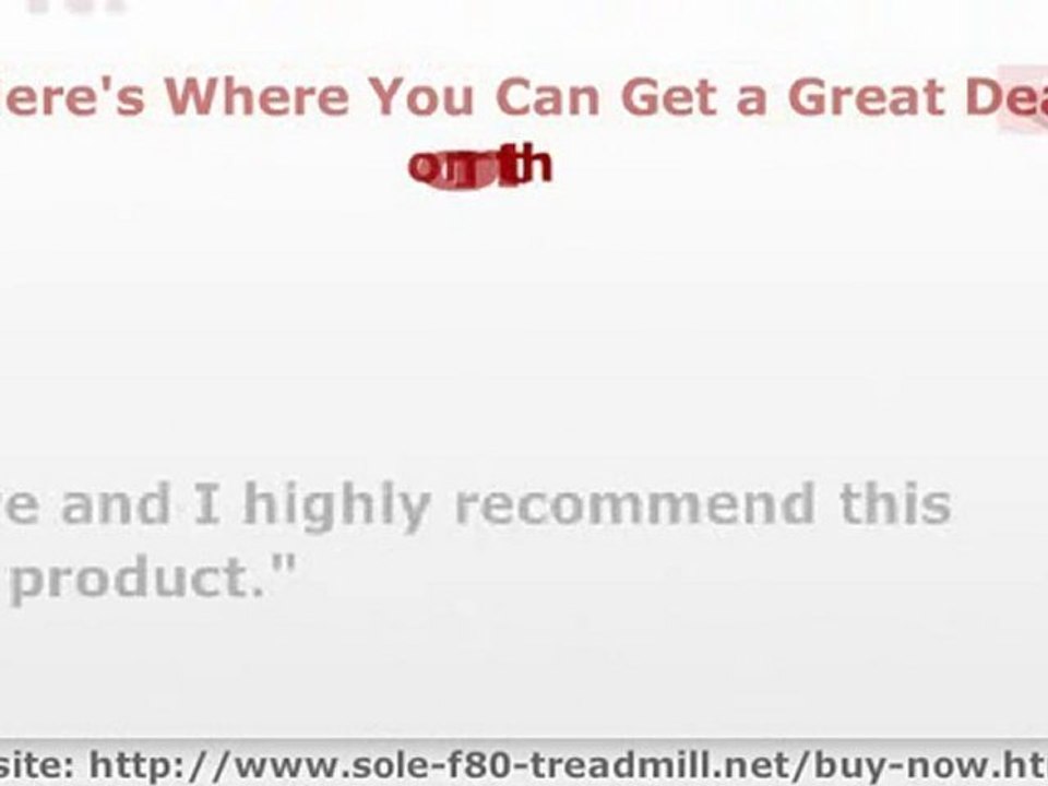 Sole F80 Treadmill Review