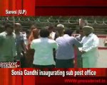 Sonia Gandhi inaugurating sub post office (Sareni)17 May 10