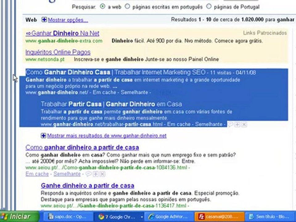 Limpezas: colocar site no topo das pesquisas Google