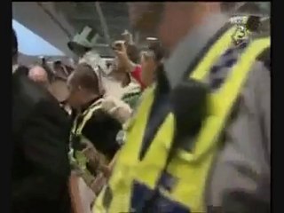 Les fans à l'accueil des Verts à Dublin