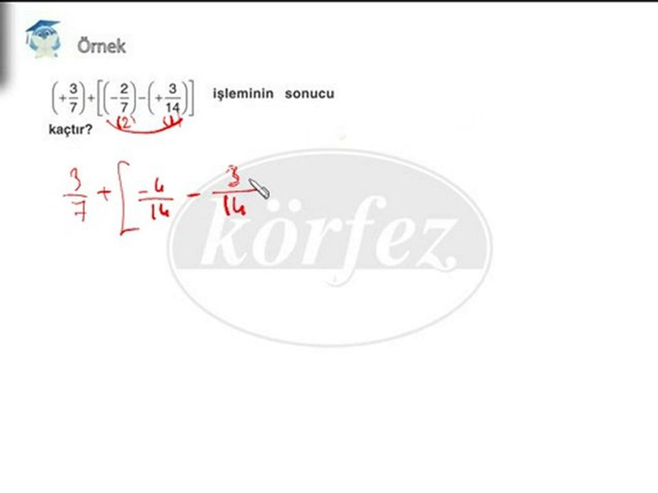 7.Sınıf Rasyonel Sayılarla Çıkarma İşlemi