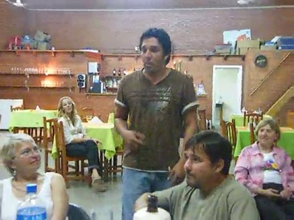 A Castelli (Argentine), dans la salle de restaurant