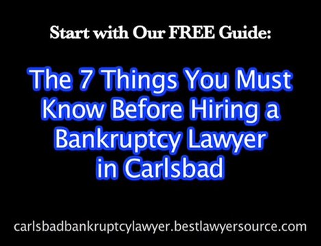 Best Carlsbad CA Bankruptcy Attorney