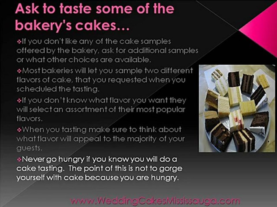 Best Wedding Cakes Mississauga - Cake Tasting