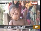 niño de 2 Años adicto a la nicotina