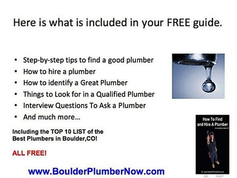Boulder Plumber Plumbing Best Boulder CO Plumbers