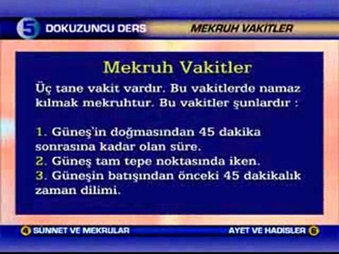 Namaz - 9.Ders - Namazı Bozan Durumlar ve Sehiv Secdesi