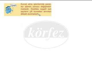 7.Sınıf Tam Sayıların Kuvvetleri