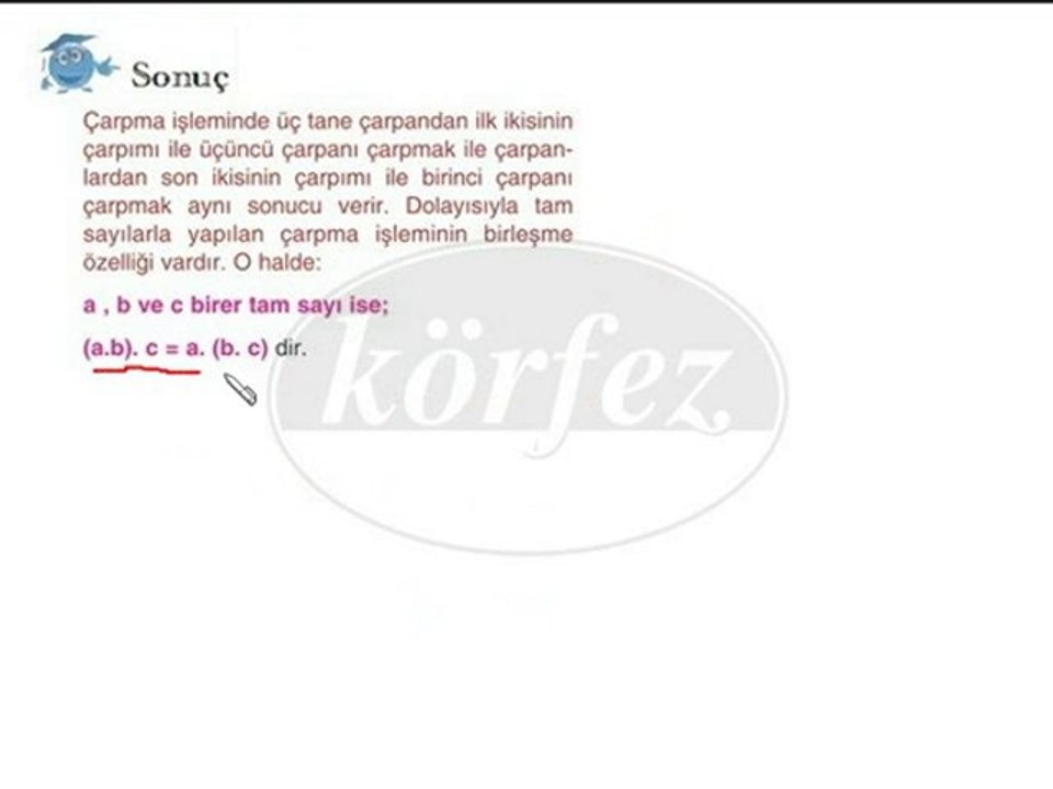 7.Sınıf Tam Sayılarla Çarpma İşleminin Özellikleri