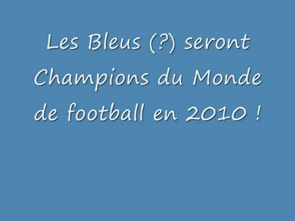 La France "Champion du monde -2010"