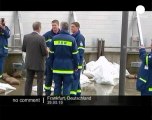 Angela Merkel visits flood-hit eastern... - no comment