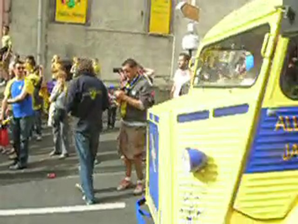 Arrivée des joueurs de l'ASM à Clermont.