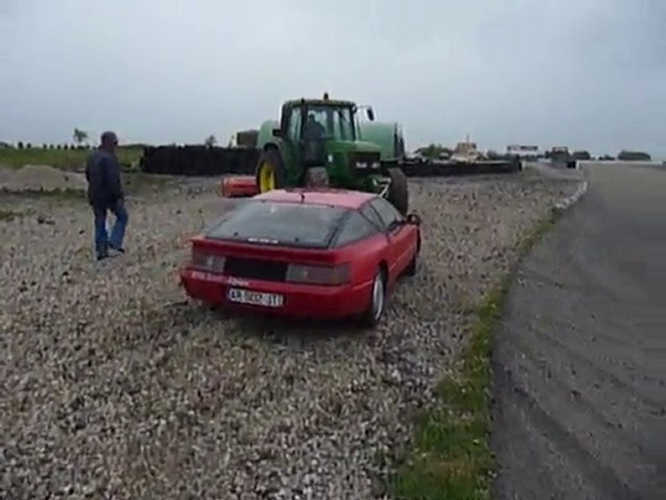 Sortie du bac à gravier...