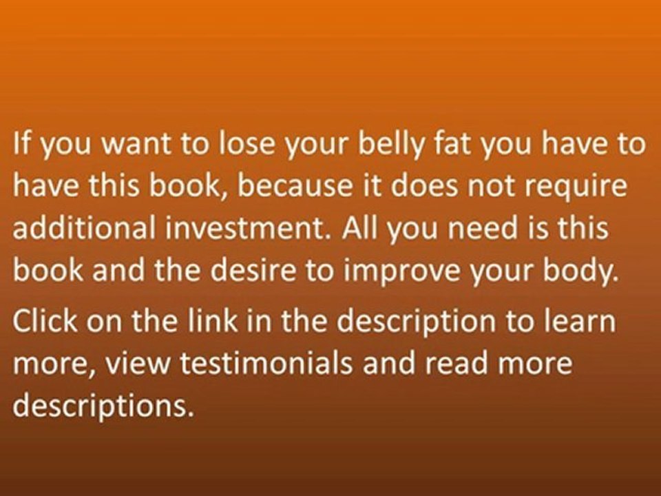 how to lose belly fat