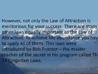 Law of Attraction and Other Important Laws