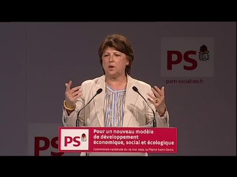 Discours de Martine Aubry à la convention nationale