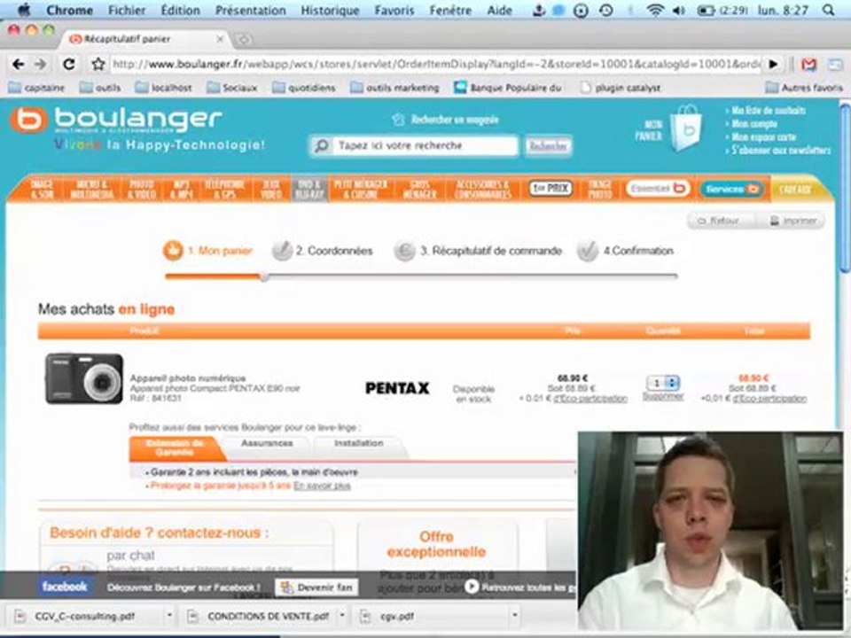 Test de processus de commande Boulanger.fr