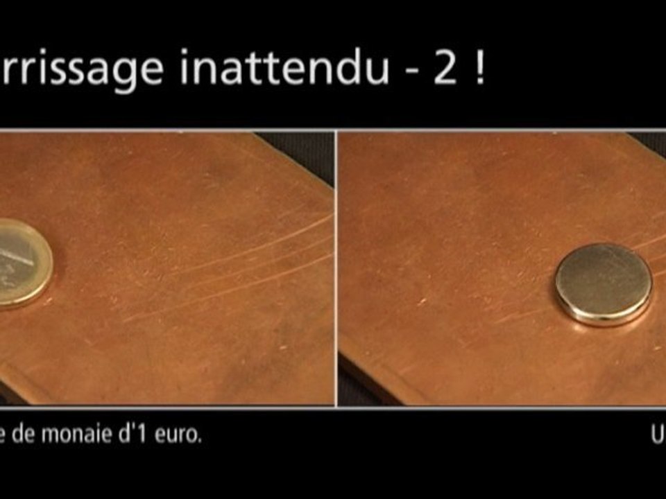 Le jet de l’aimant et la pièce sur la plaque de cuivre - 2