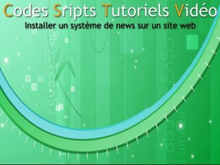 Installer un système de news sur un site web