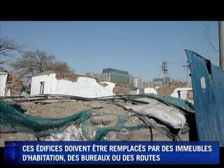 Destruction de bâtiments dans des quartiers historiques de Pékin