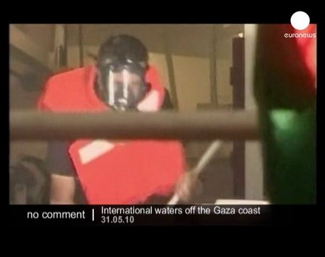 Israel forces storm a convoy of Gaza-bound... - no comment