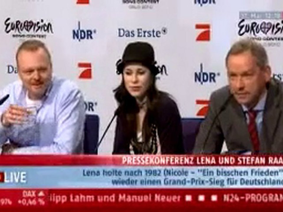 Pressekonferenz Stefan Raab und Lena Teil1