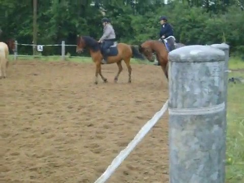Jolie & moi sur une serpentine sur des changements de pieds