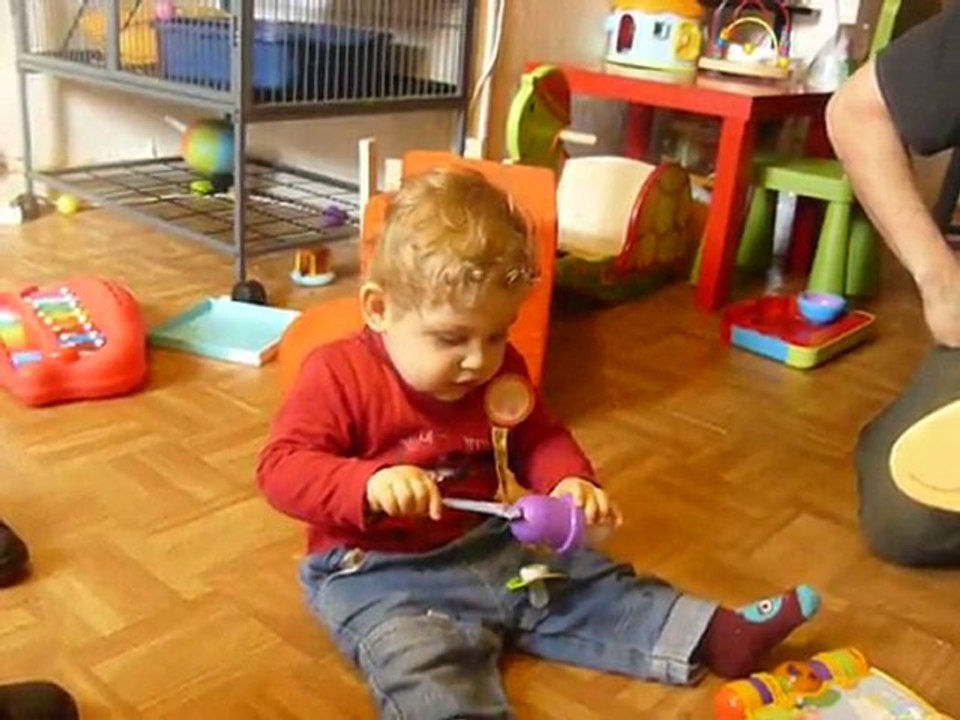 Je fais des bulles tout seul